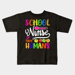 School Nurse Of Tiny Humans Teacher Back To School Kids T-Shirt